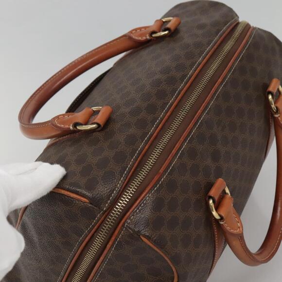 CELINE Macadam Canvas Hand Bag Pvc Leather Brown Gold - Picture 6 of 12